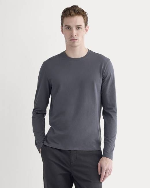 The Essential Organic Long-Sleeve Tee | Graphite