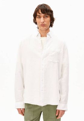 LINEN LONGSLEEVE SHIRT | white