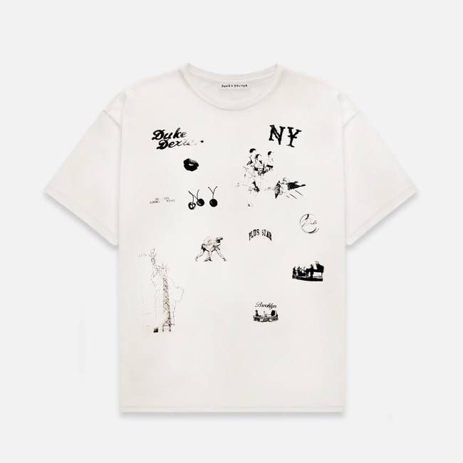NY Sketch Vintage White T-Shirt