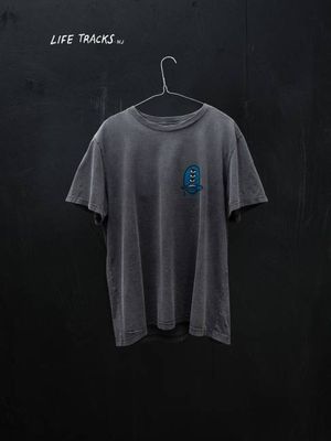 Roy Raw Tracks Antracite regular fit tee | Nudie Jeans