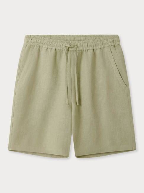 Men's Kerala Green Joulter Linen Shorts
