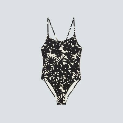 The String One-Piece | Black / Canvas Floral
