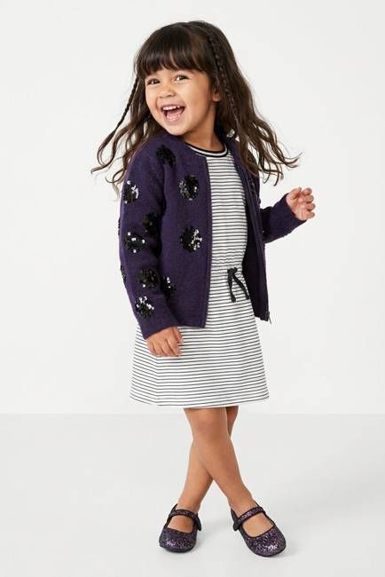 Mightly Dotty Paillette Zip Cardigan