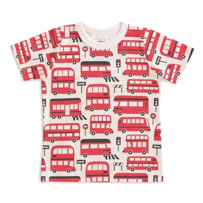 Short Sleeve Tee - Double Decker Buses Red