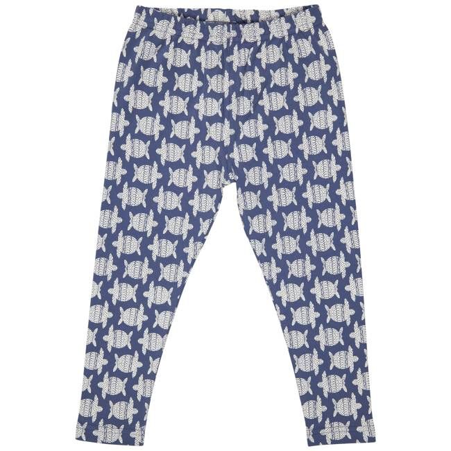 Leggings - Turtles, Indigo