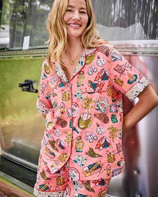 Camping Trip - Short PJ Set - Coral