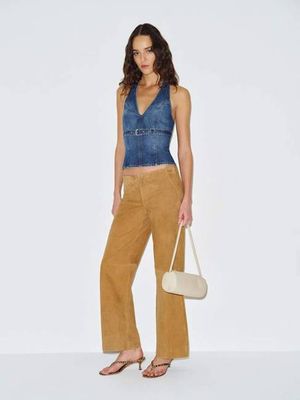 Randy Denim Halter Top