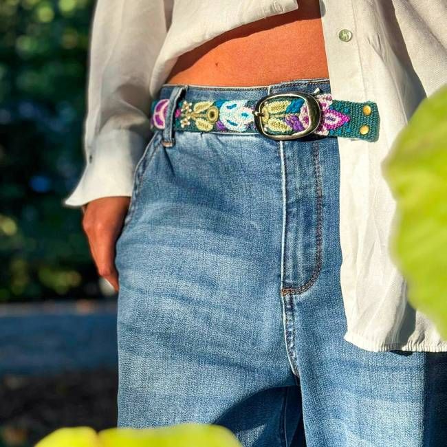 Forest Bloom Skinny Belt