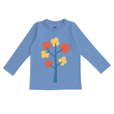 Long Sleeve GRAPHIC Tee - Tree Lake Blue