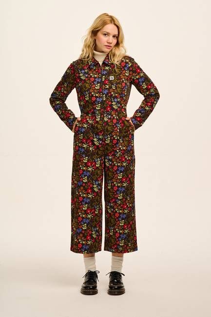 Tavira -  Cotton Long Sleeve Jumpsuit in Vintage Floral