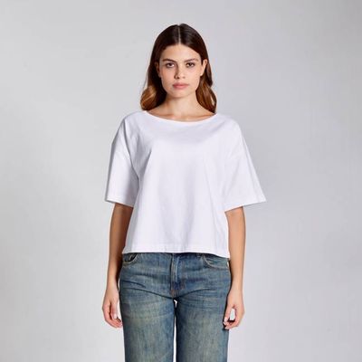 Wide Boat Neck Organic T-Shirt