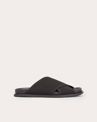 The ReKnit Form Crossover Sandal | Black