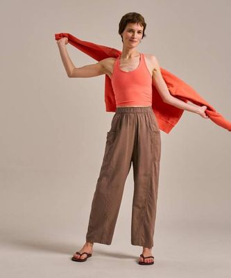 Linen Tulip Leg Trouser