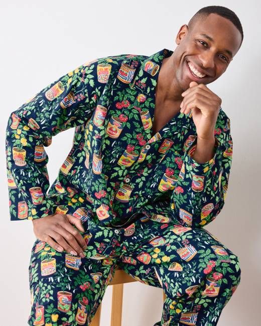 Kitchen Garden - Men’s Long PJ Set - Navy