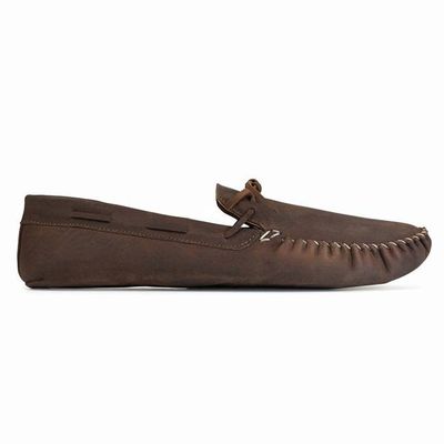 The Men's Moccasin in Mahogany ~ Super Wide