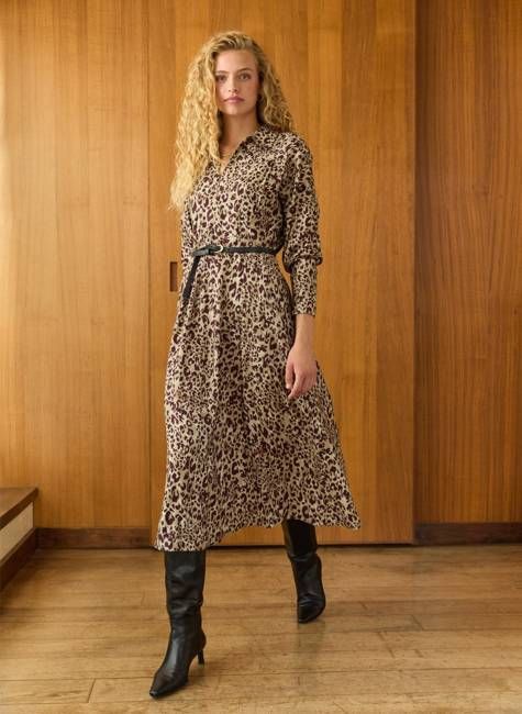 Leanne Printed Midi Dress