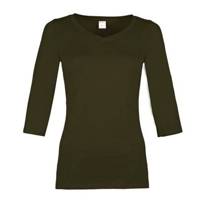 Bio 3/4 Arm-Shirt Winda uni forest (grün) - kaufen