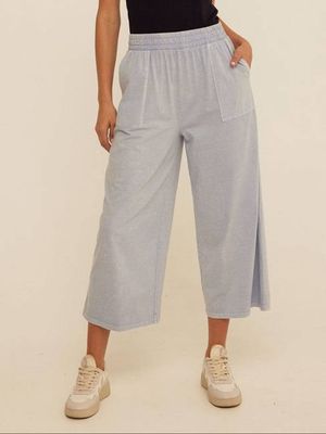 Alva Mineral Wash Eco Jersey Wide Leg Capri Pant