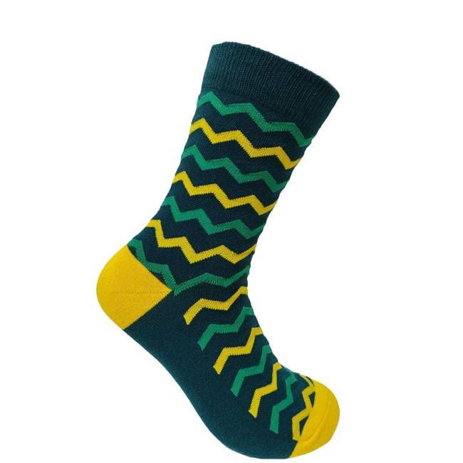 ZIG ZAG - GOTS Organic Cotton Socks Teal