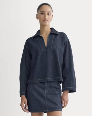 The Cropped Denim Tunic | Tungsten Rinse