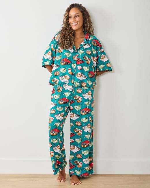 Blinis & Martinis - Original Fit Tall Eco Satin Wildest Dreams Set - Mid Century Blue