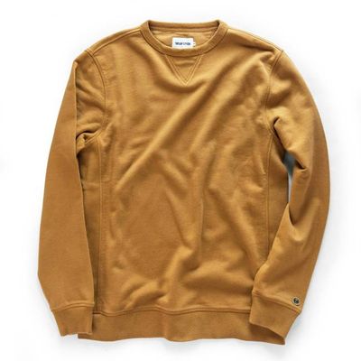 The Fillmore Crewneck in Saffron Terry