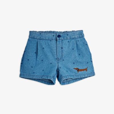 Gepunktete Jeansshorts