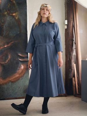 Ellie twill dress, Vintage Indigo