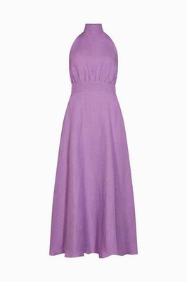 The Isi Halterneck Dress in purple