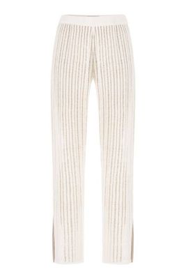 Sohle Strandhose aus 100% Leinen Weiß