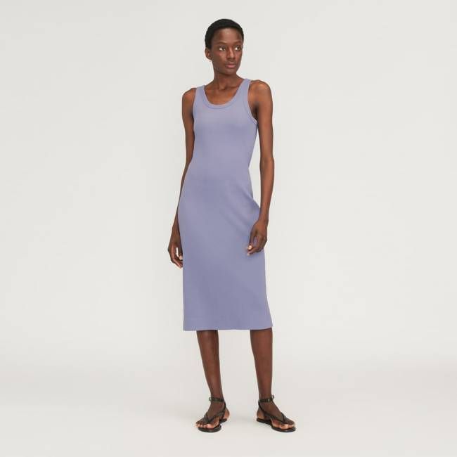 The ’90s Rib Dress | Cornflower Blue
