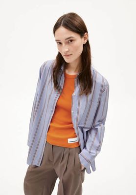 HALIAA STRIPED BLOUSE | heather