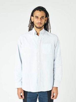 Men's Diana Shirt Stripe Cotton Light Blue