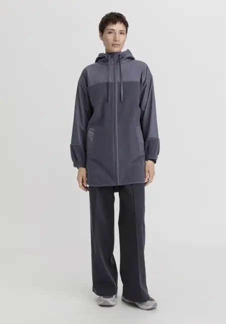 Wool fleece coat Relaxed made from organic merino wool with organic cotton