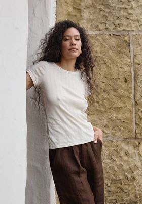 Pointelle Tee Natural