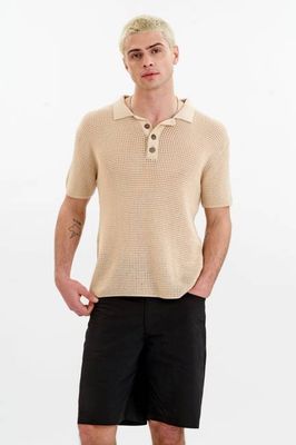 OLIVER Organic Cotton Knit Polo - Cream