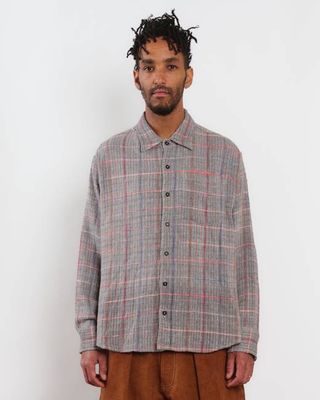 Plane Shirt - Grey Check Handloom