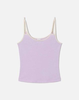Hanes Gemini Tank - Baby Violet with Vintage White