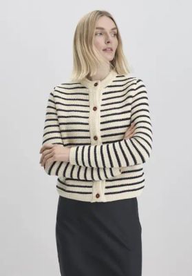 Striped Knit Jacket Regular made of pure organic cotton