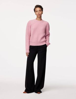 Cashmere Ribbed Sweater | Orchid
