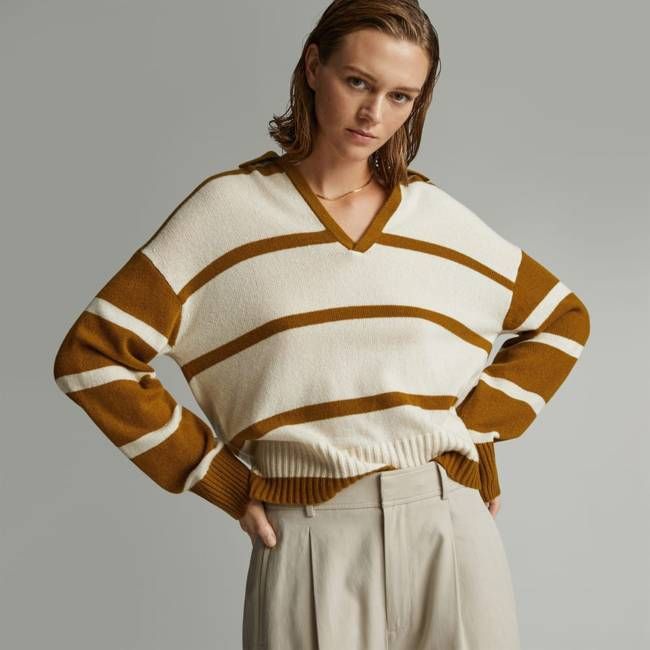 The Cashmere Polo | Bone / Tapenade