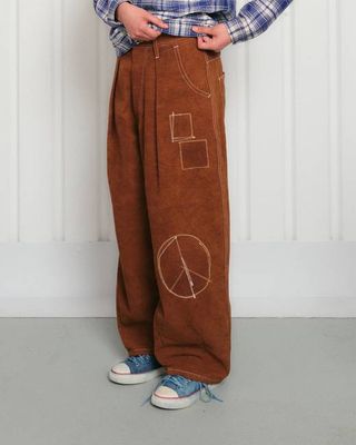 Lush Pants - Brown Zig Zag