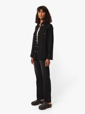 Lotta Western-Jeanshemd Schwarz | Nudie Jeans