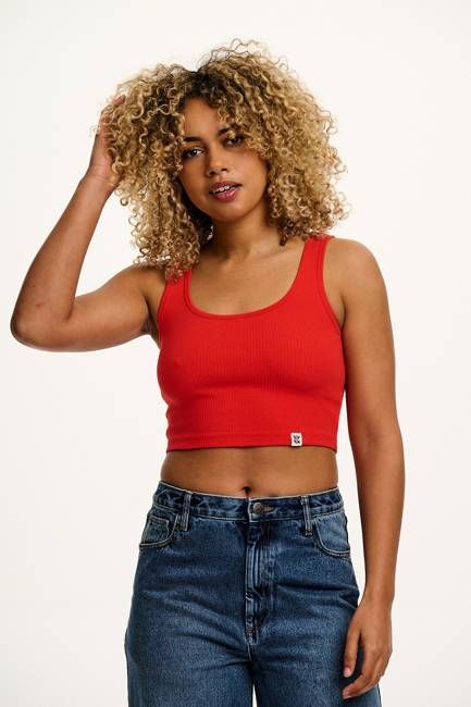 Josy - Vest Top in Cherry Red