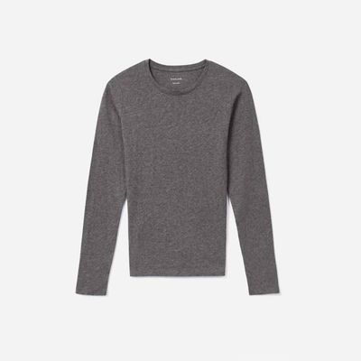 The Organic Cotton Long-Sleeve Crew | Charcoal