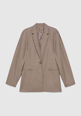 Sculpted Sleeve Suit Jacket