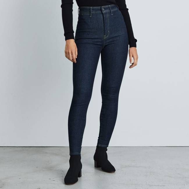 The Way-High® Clean Front Skinny Jean  | Dark Indigo | 26.5" Inseam