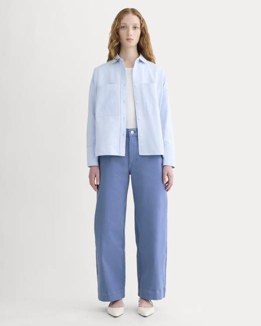 The Utility Wide-Leg Pant | Cornflower Blue