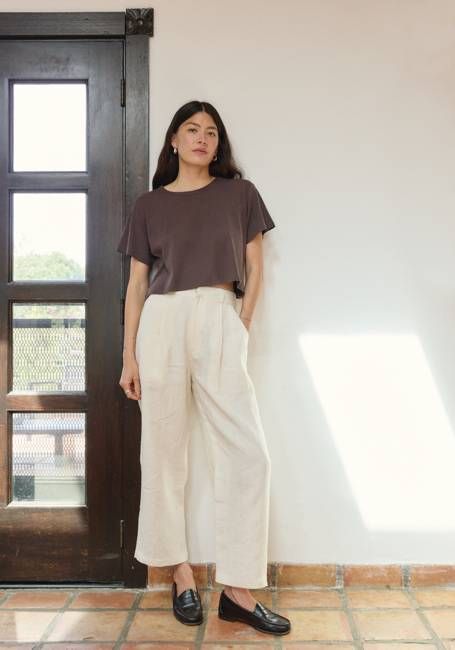 Basic Crop Tee Walnut