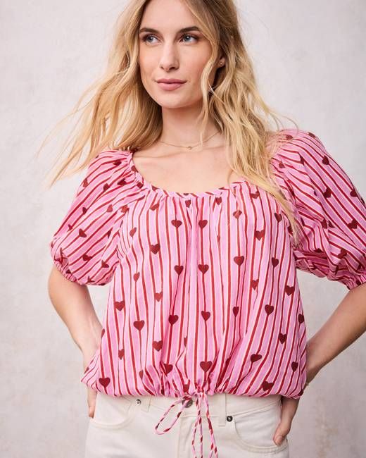 Sweethearts - Piper Blouse - Blushing Valentine
